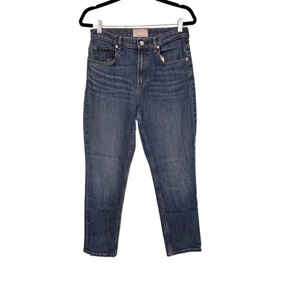 Everlane Jeans Women 29 Blue Denim High Waist Straight Ankle Stretch Medium Wash - Picture 1 of 9